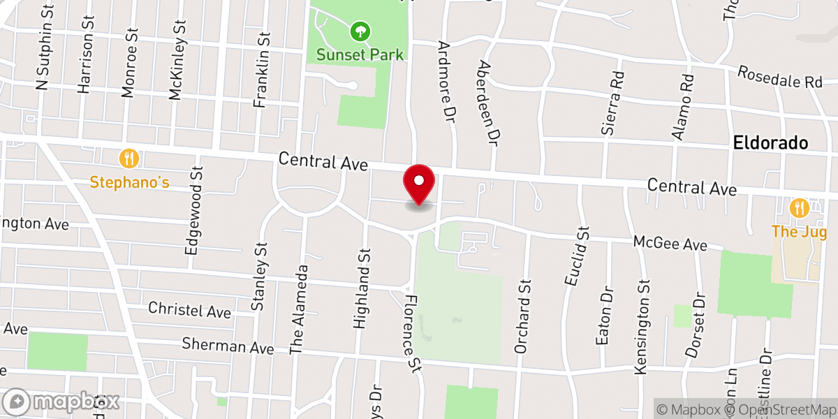 Map showing location of Church of the Ascension