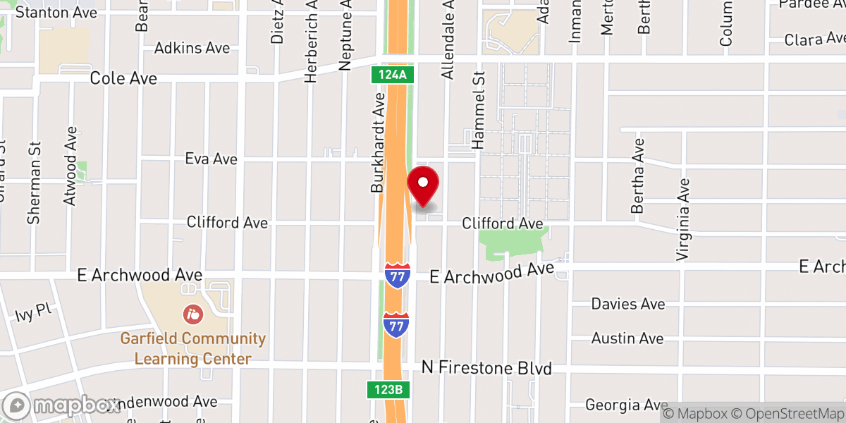 Map showing location of McLeister Memorial Church