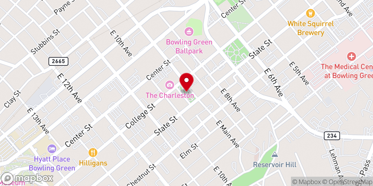 Map showing location of Fountain Square Park