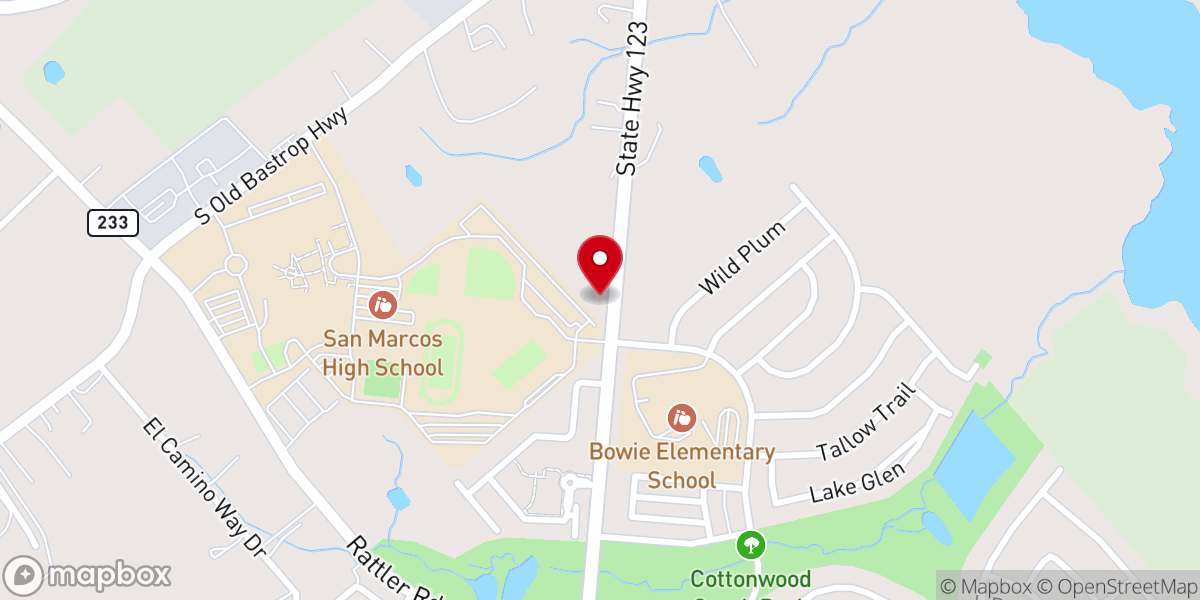 Map showing location of New Life Christian Center
