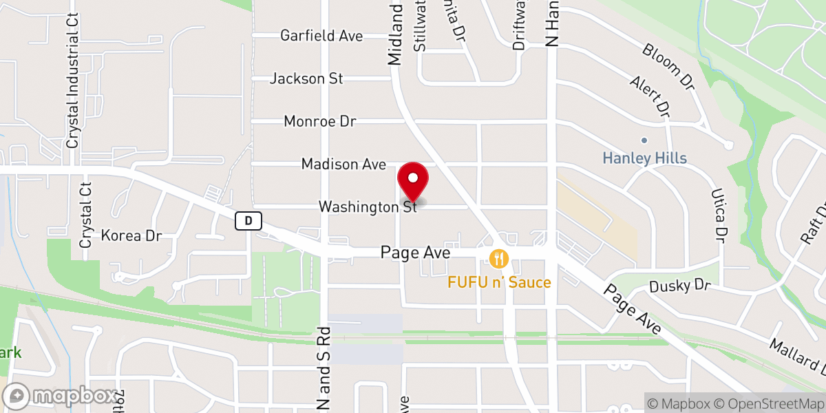 Map showing location of New horizon united Methodist church