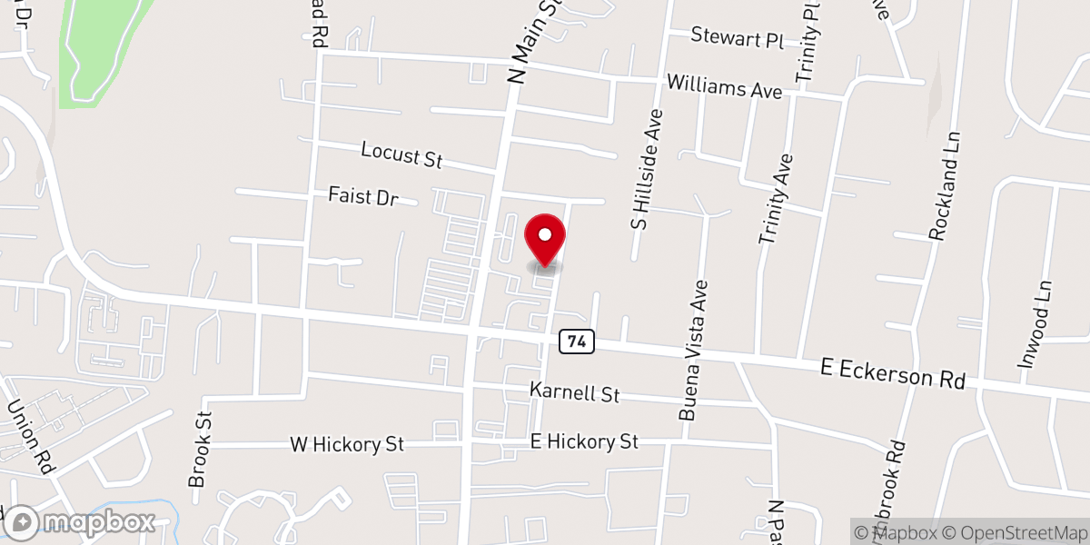 Map showing location of Hellman Memorial Chapels