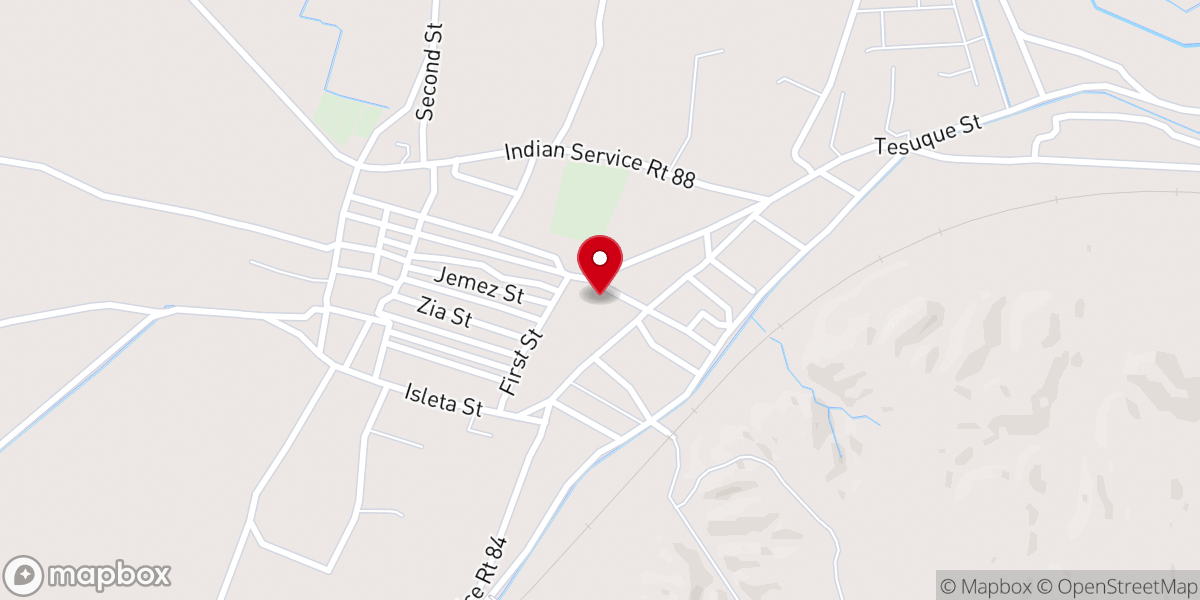 Map showing location of Mission Santo Domingo