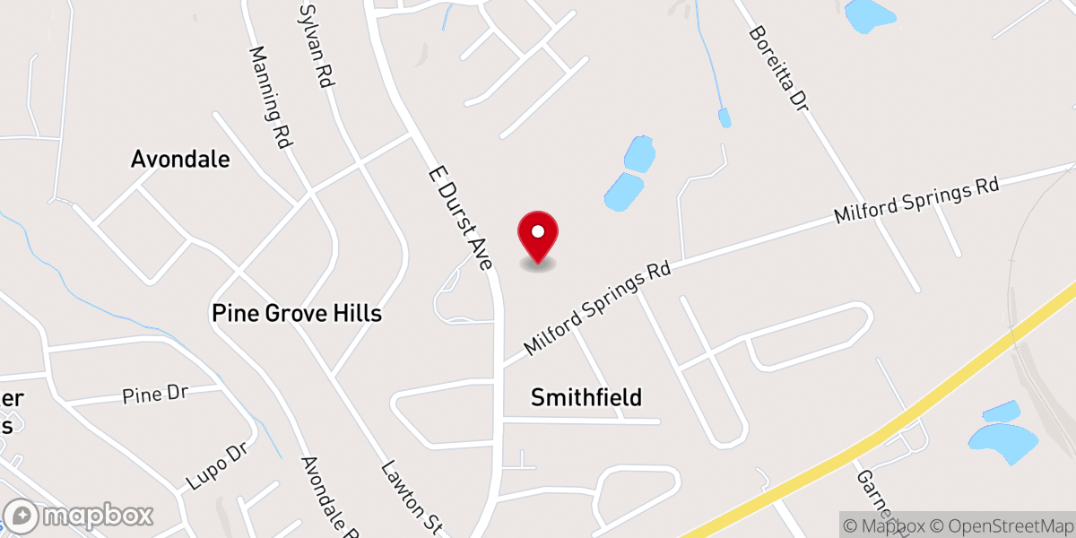 Map showing location of First Free Will Baptist Church