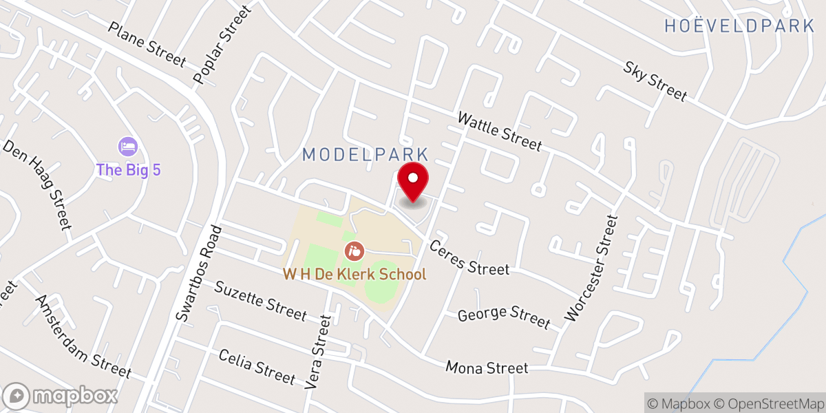 Map showing location of Christian Family Church Emalahleni