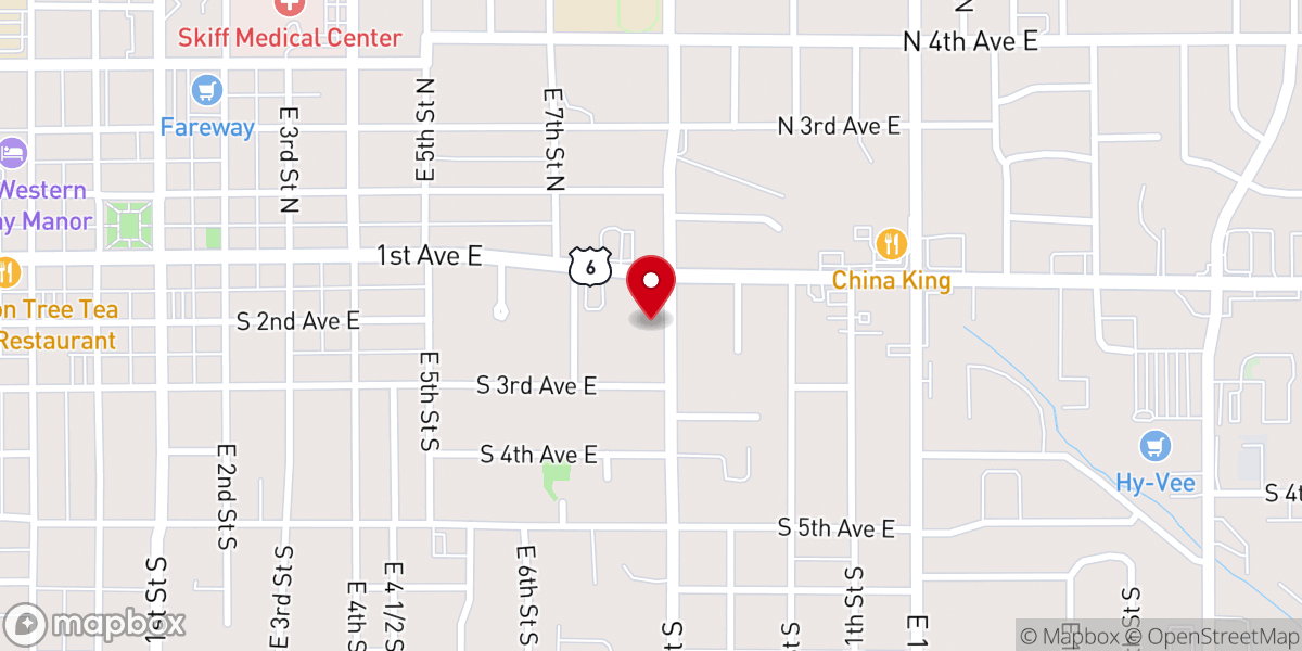 Map showing location of Abby Yanders