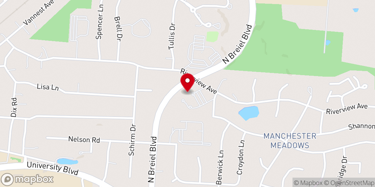Map showing location of First Baptist Church Day Care