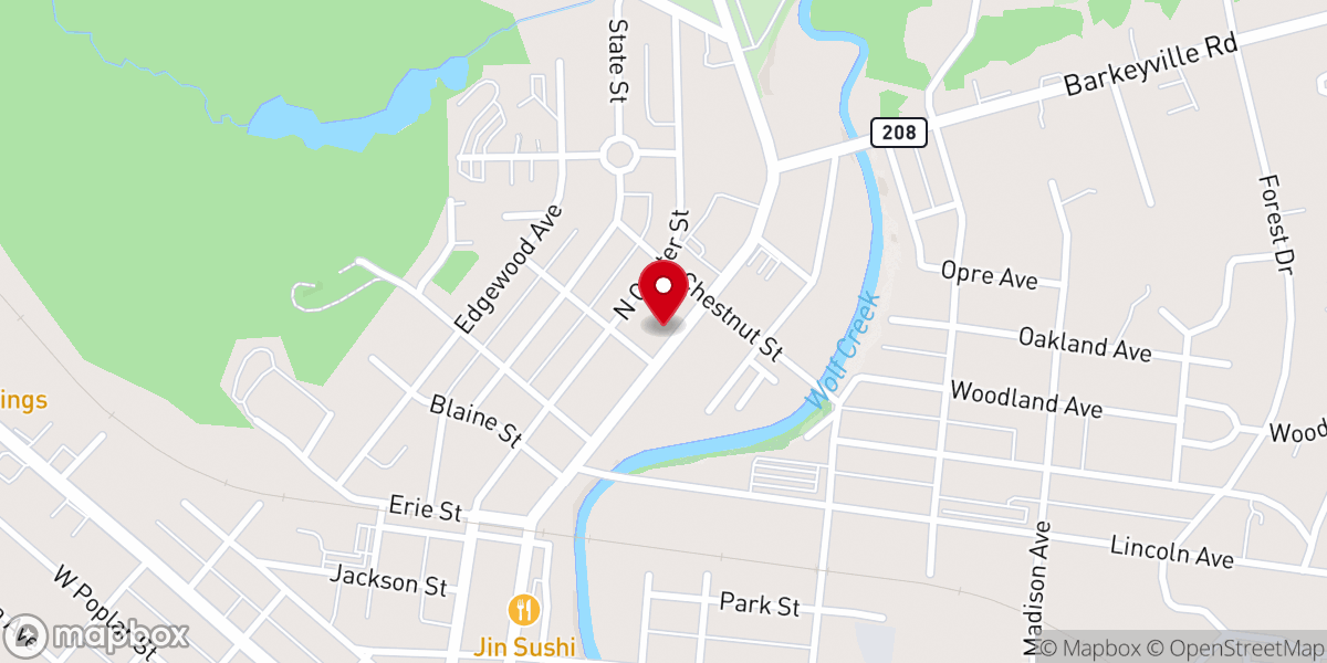 Map showing location of Christian Counseling Associates of Western Pennsylvania