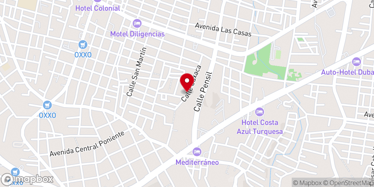 Map showing location of Iglesia de Dios Pentecostes Monte de Sion Templo Sinai