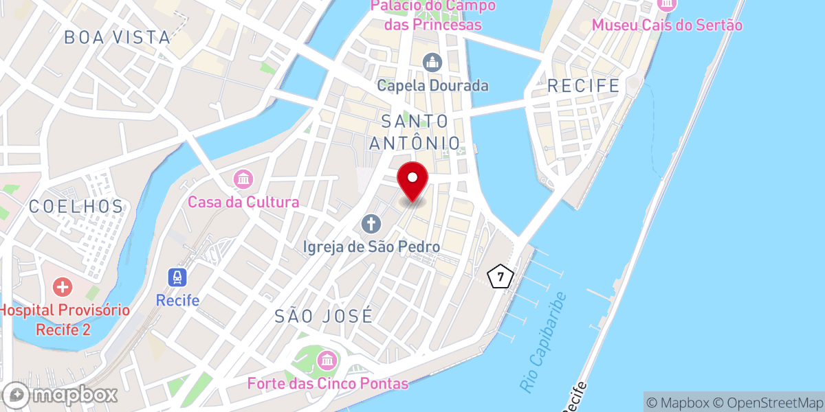 Map showing location of Igreja de Nossa Senhora do Livramento dos Homens Pardos