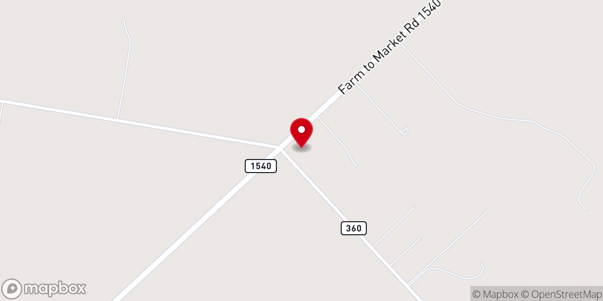 Map showing location of St. Pius X Mission