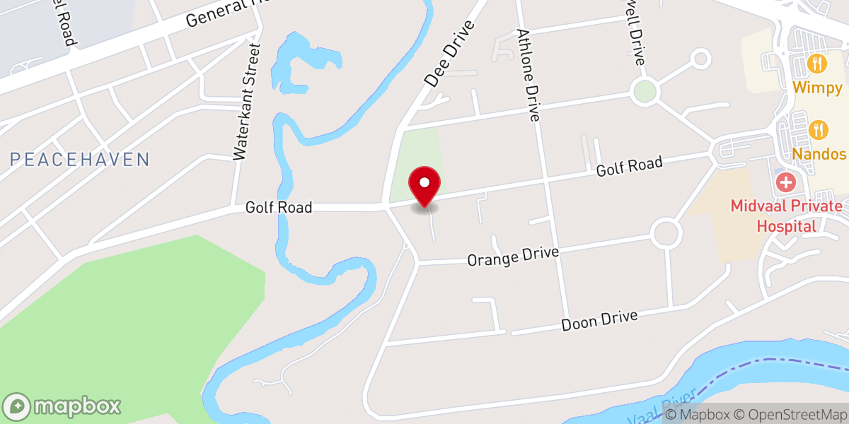 Map showing location of Anglican Church