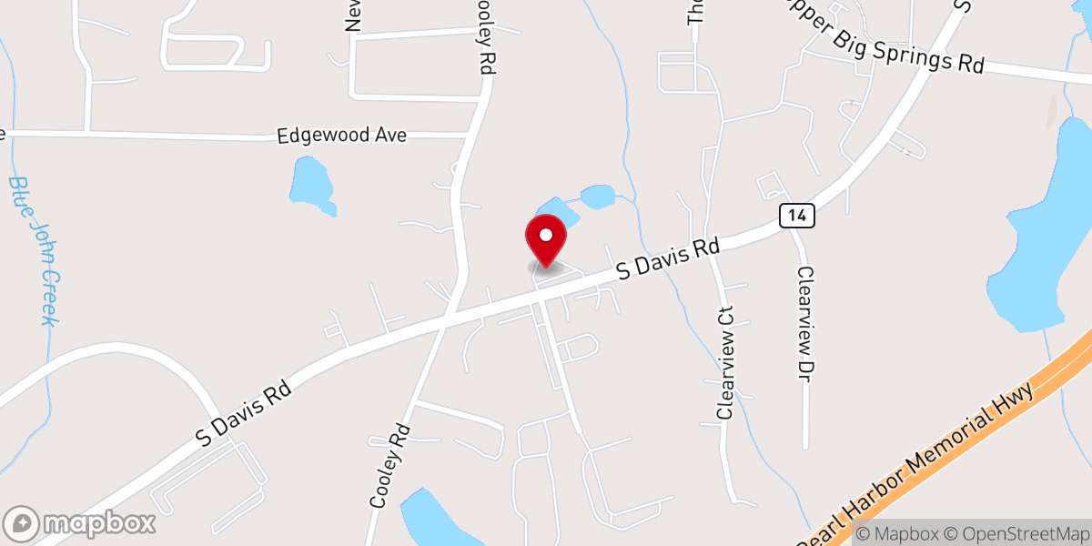 Map showing location of Christ Chapel Lagrange