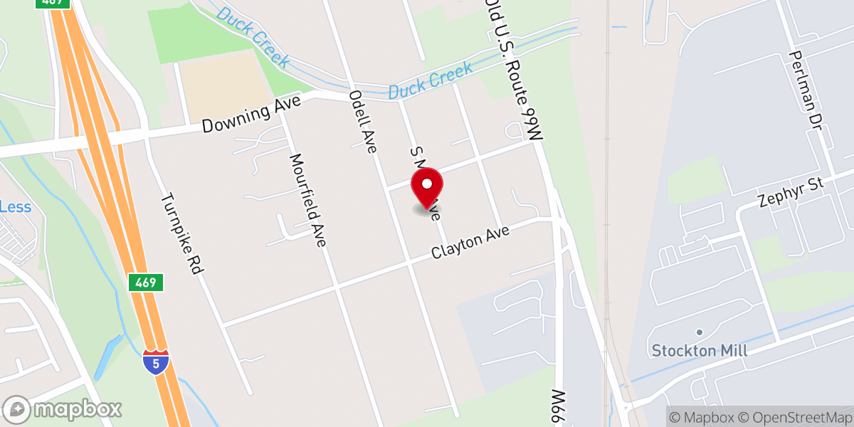 Map showing location of Greater Friendship Baptist Church