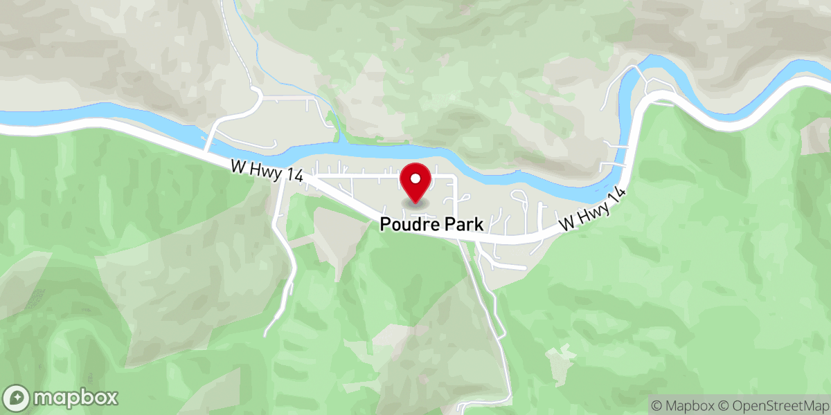 Map showing location of Poudre Christian Fellowship