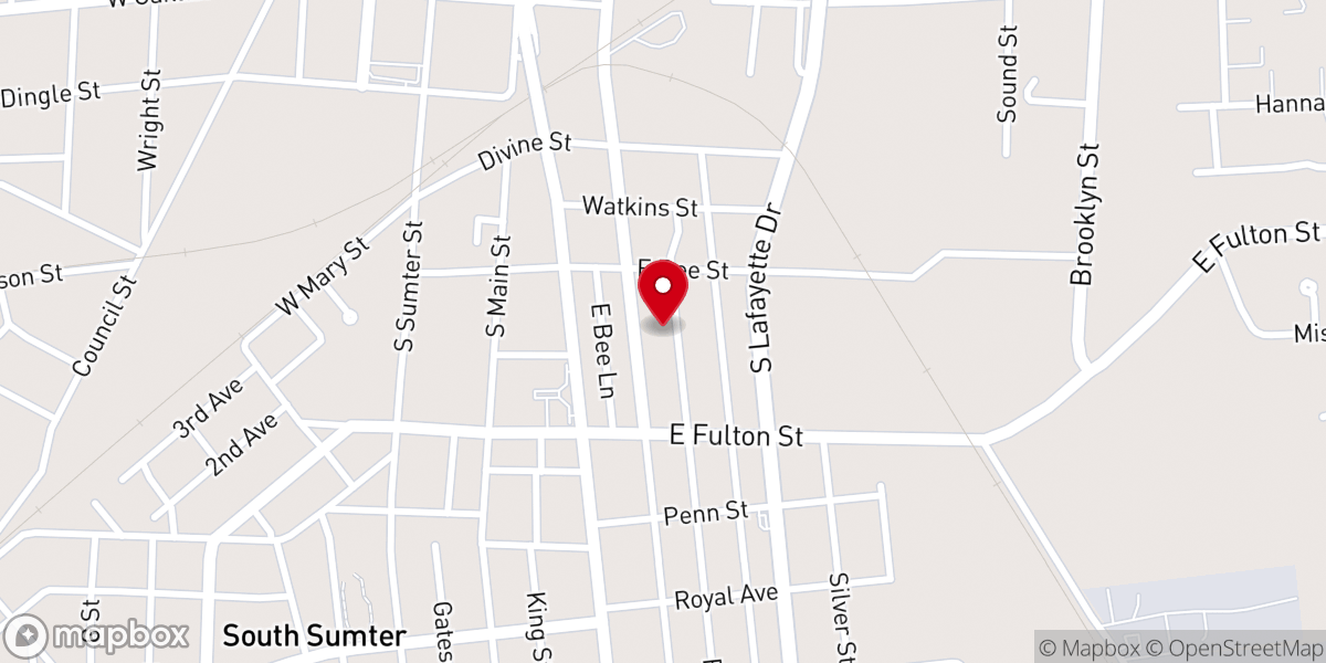 Map showing location of Bethlehem Missionary Church