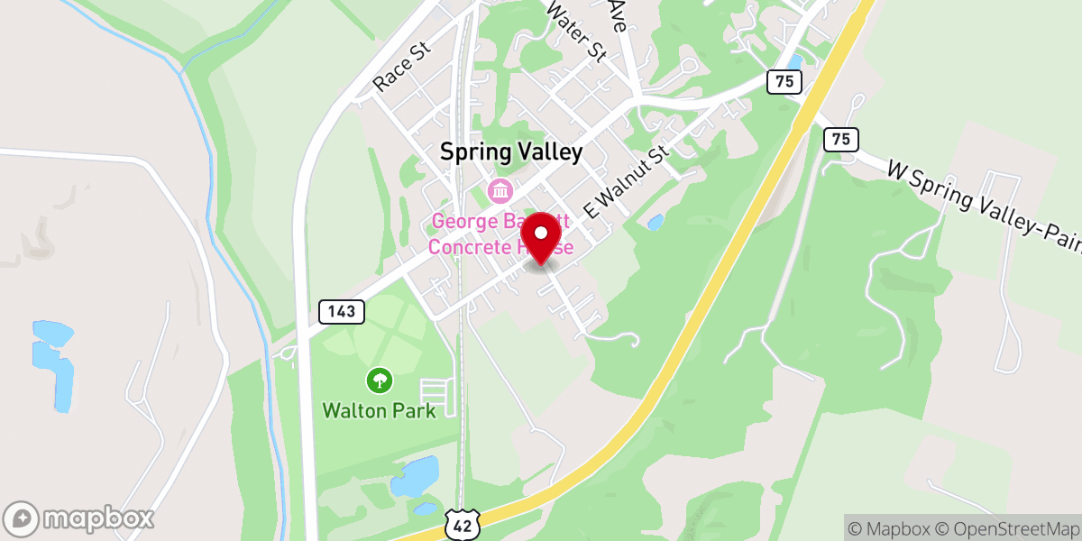 Map showing location of Spring Valley Global Methodist