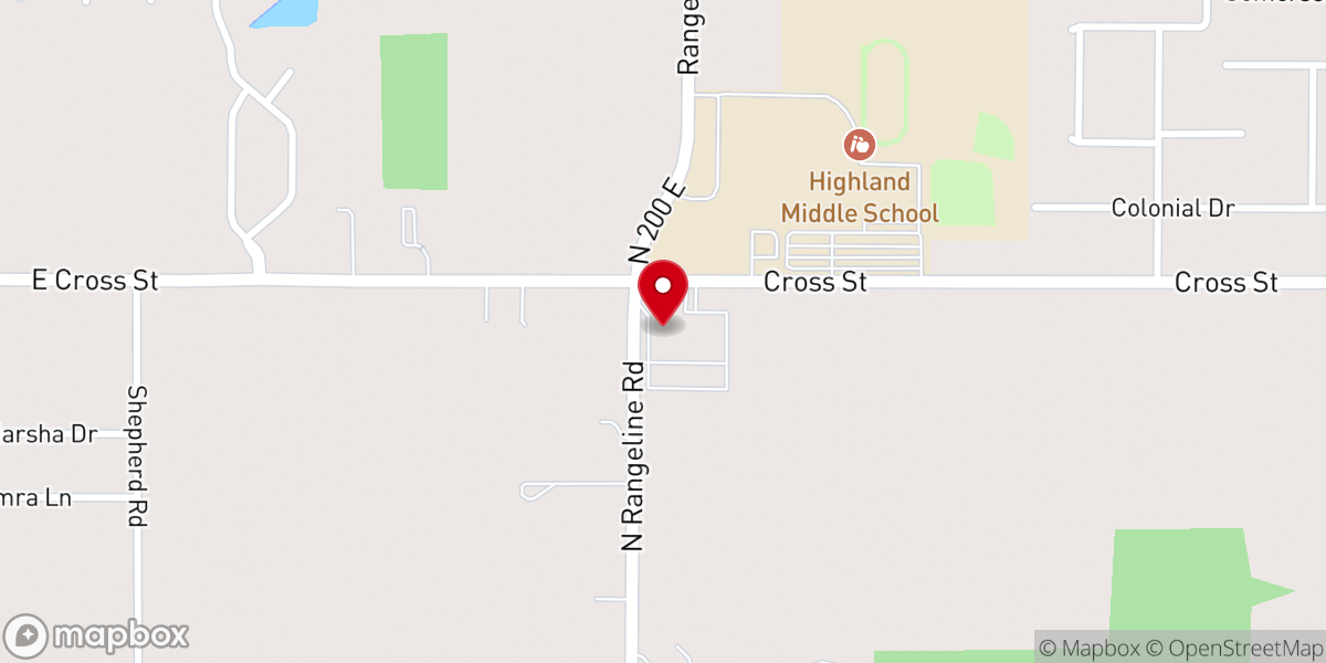 Map showing location of Bethany Christian Church