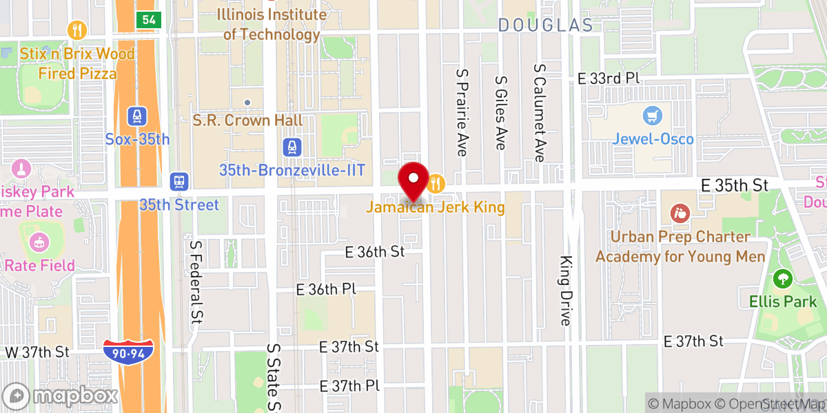 Map showing location of Indiana Avenue Pentecostal CH