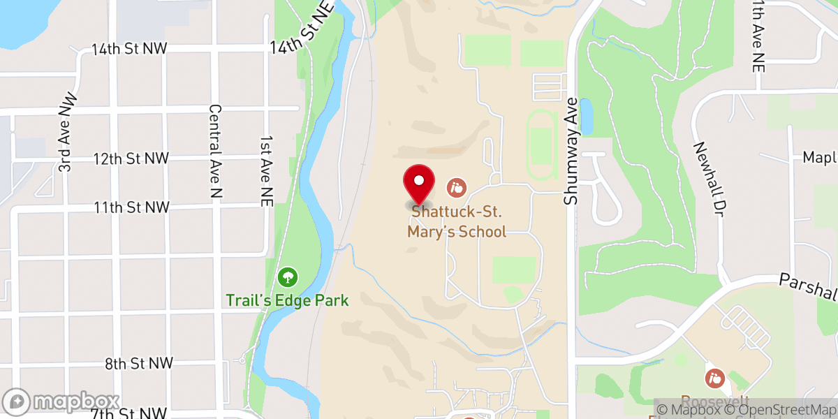 Map showing location of The Inn at Shattuck-St. Mary's