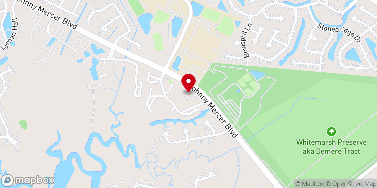 Map showing location of Whitemarsh Island Baptist Church