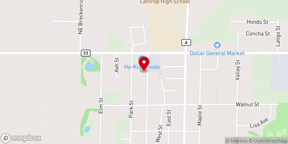 Map showing location of First Assembly of God