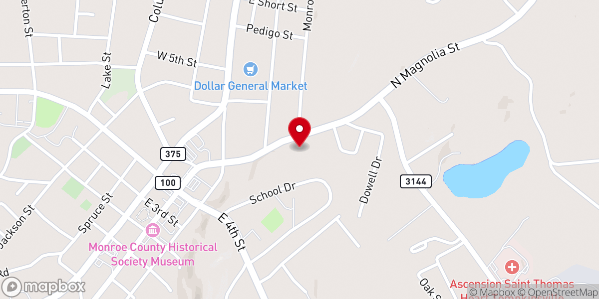 Map showing location of Signature HealthCARE of Monroe County Rehab & Wellness Center