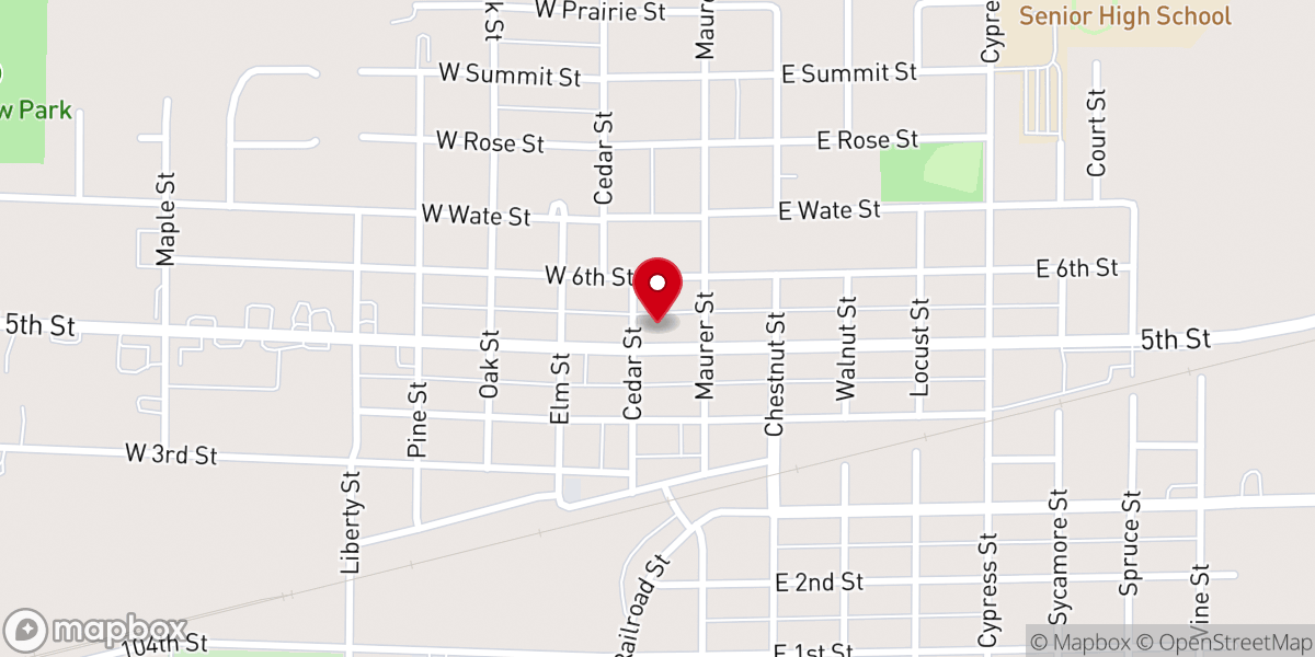 Map showing location of Grace United Church of Christ