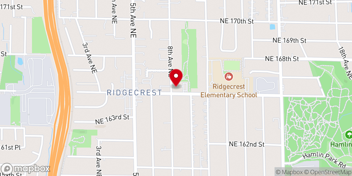 Map showing location of Tabernacle Baptist Church