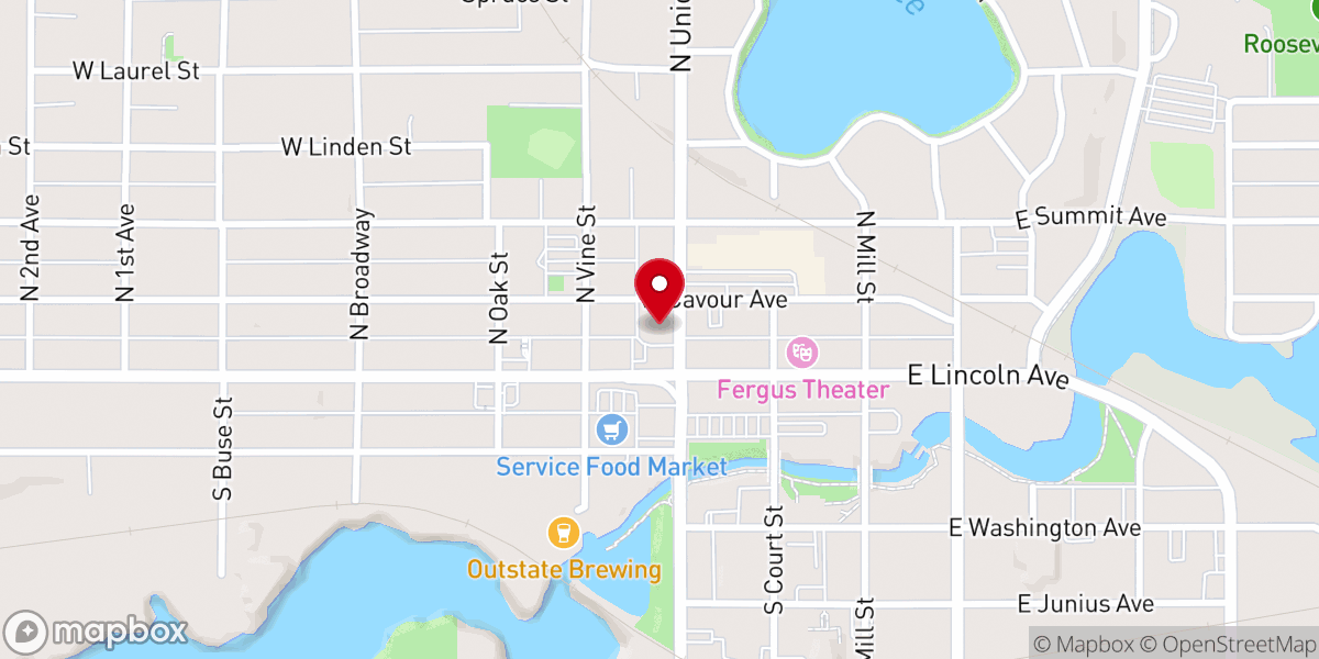 Map showing location of Visit Fergus Falls
