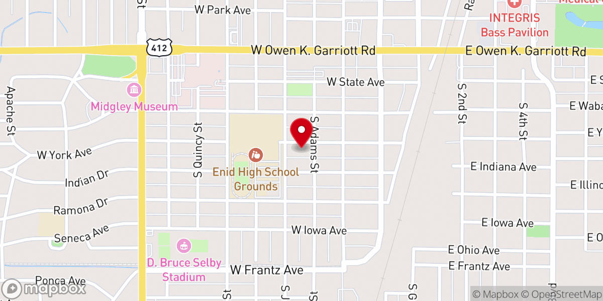 Map showing location of Sojourn Church Enid