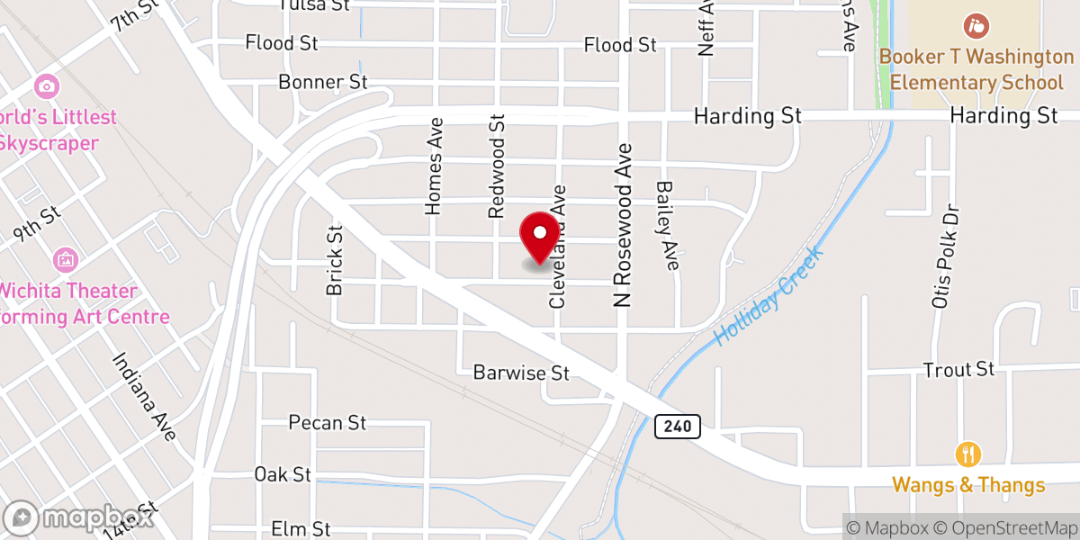 Map showing location of Bethel Temple