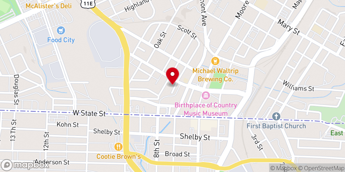 Map showing location of Emmanuel Episcopal Church