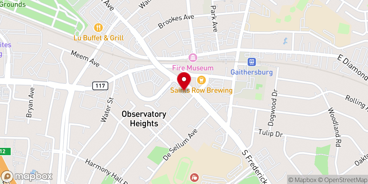 Map showing location of Iglesia De Dios Manantiales De Vida Eterna Gaithersburg MD, 4 INC
