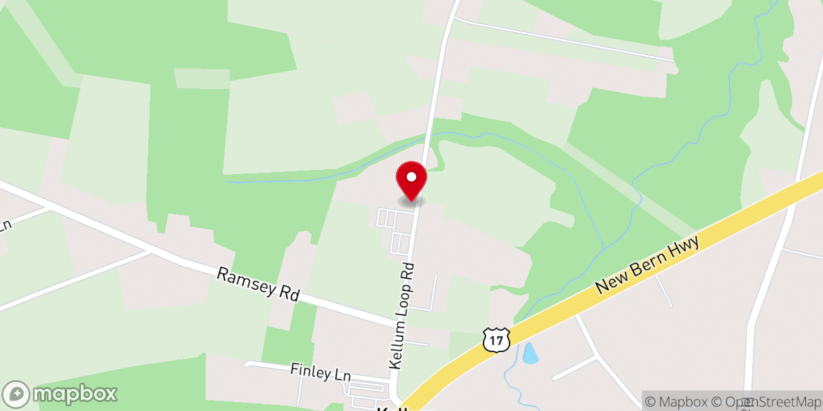 Map showing location of Kellum Baptist Church