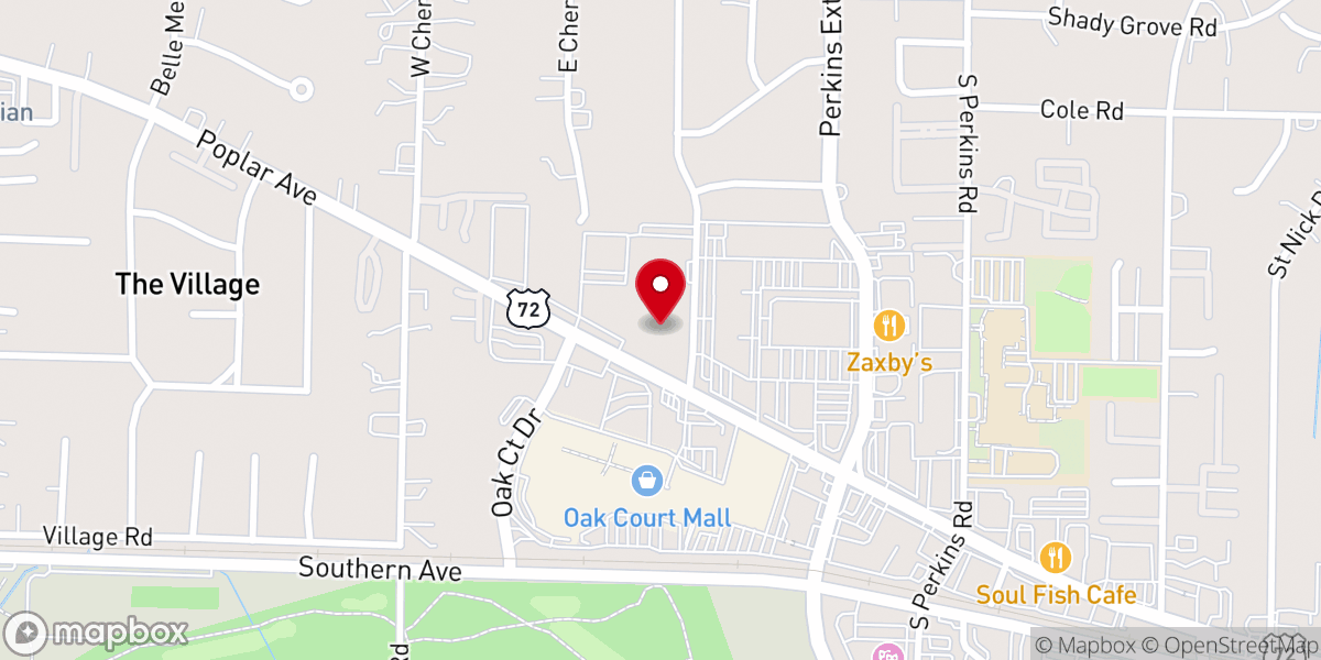 Map showing location of Christ United Methodist Church