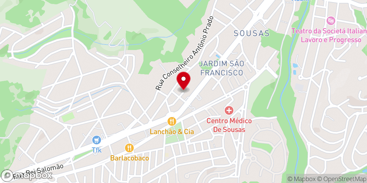 Map showing location of IGREJA BATISTA EM SOUSAS