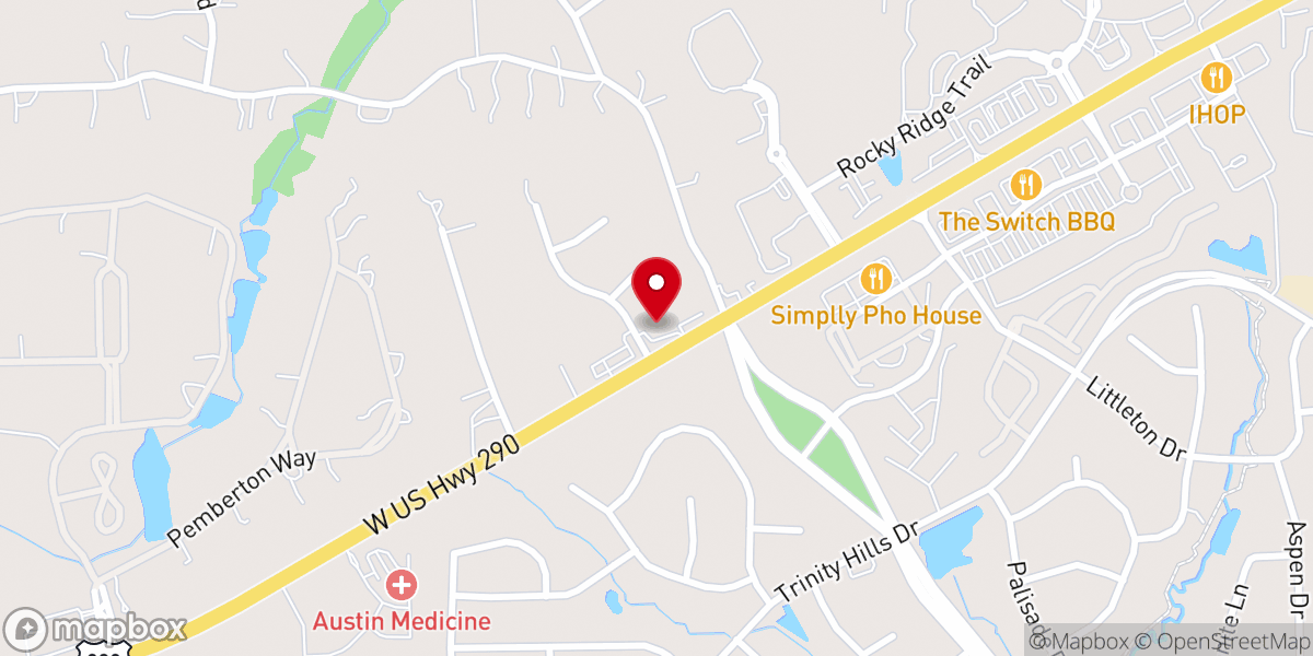 Map showing location of Westside Baptist Church
