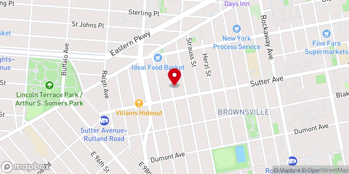 Map showing location of St James Holiness Church of Amer