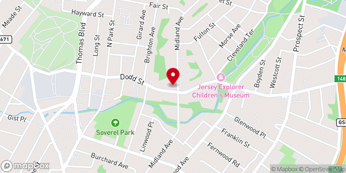 Map showing location of Bethel Presbyterian Church