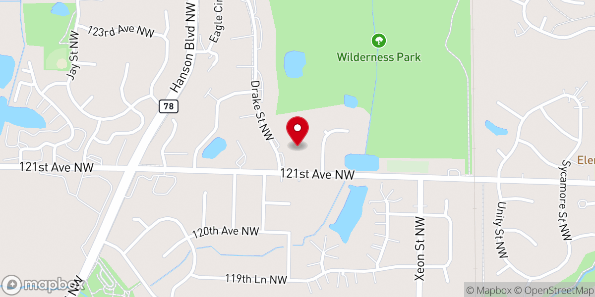 Map showing location of Twin Cities Grace Fellowship Church