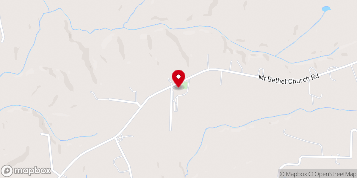 Map showing location of Mount Bethel Baptist Church