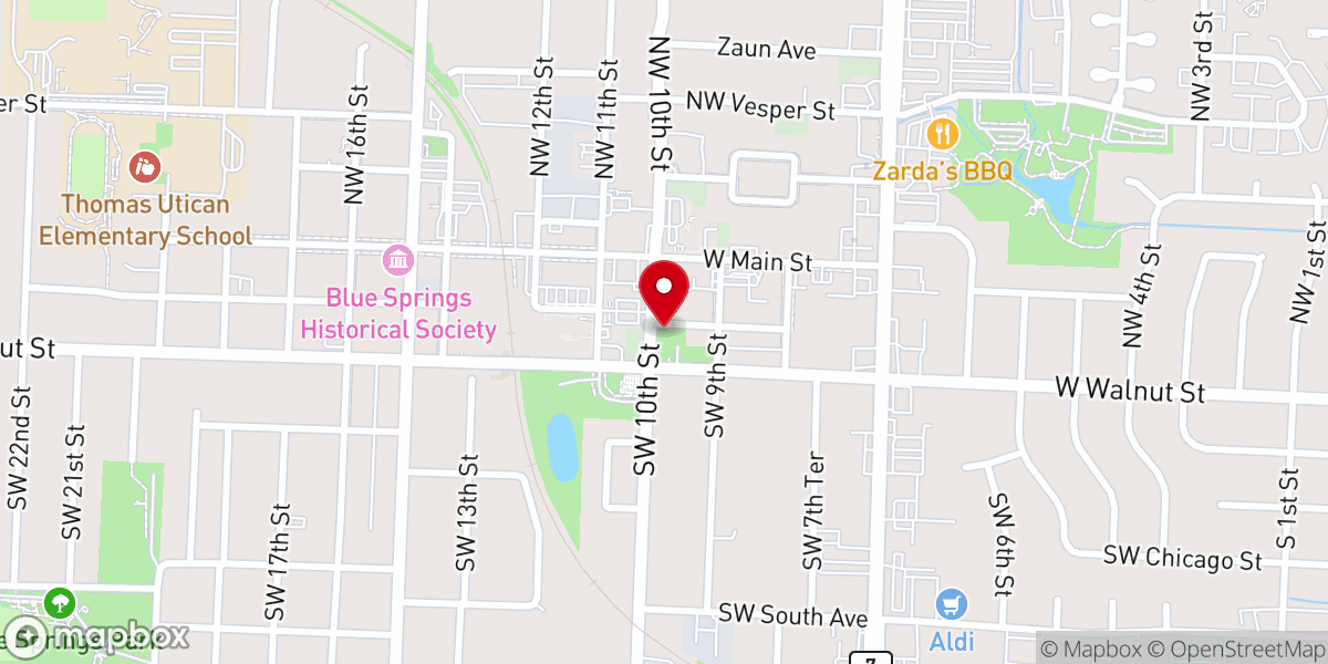 Map showing location of Community Services League
