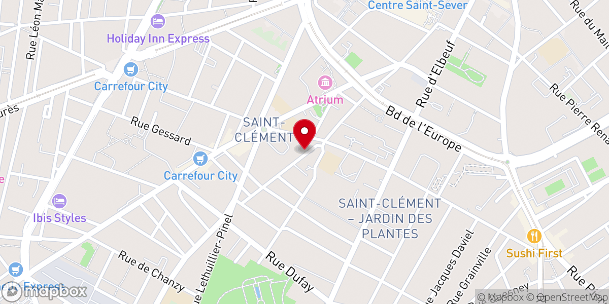 Map showing location of Salut Pour le Monde