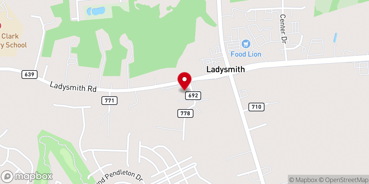Map showing location of Caroline Community Theatre