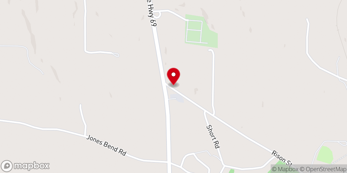 Map showing location of Progressive Baptist Church