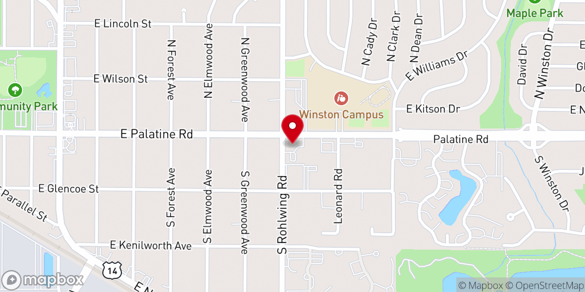 Map showing location of First Church of Christ, Scientist