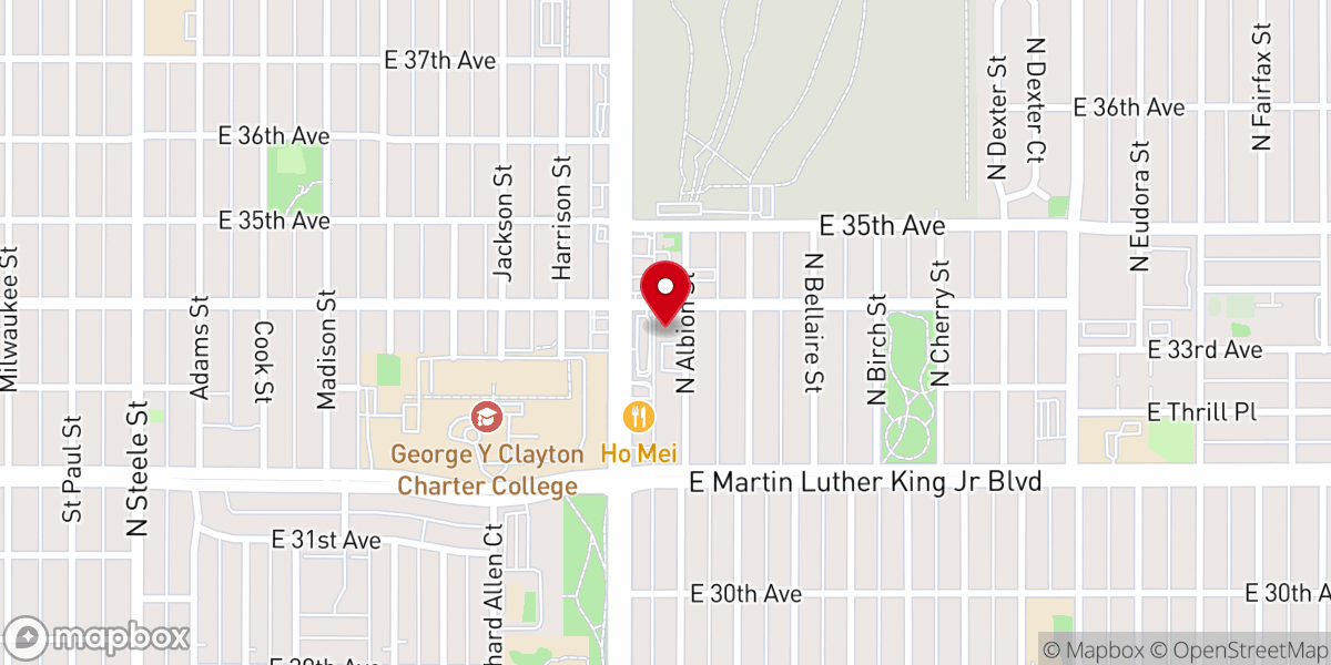 Map showing location of Park Hill Seventh Day Adventist Church