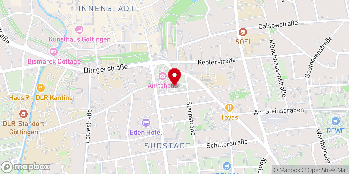Map showing location of Neues Rathaus (Stadtverwaltung Göttingen)