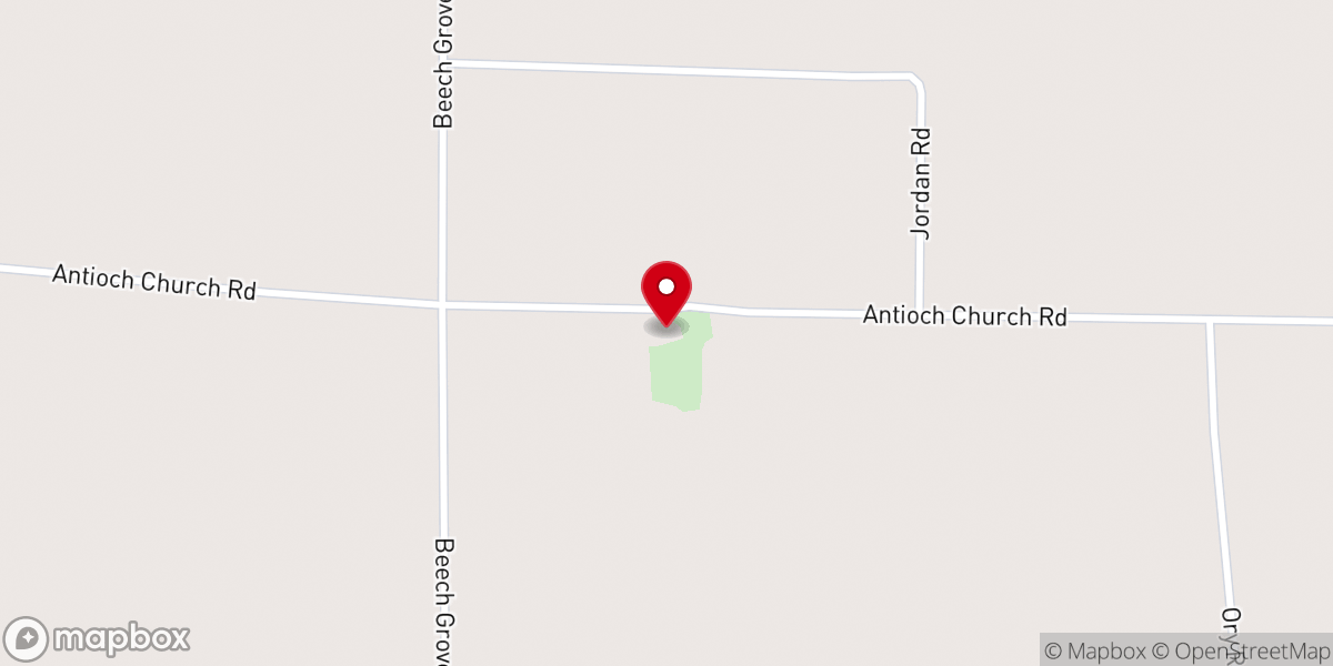 Map showing location of Antioch Church of Christ